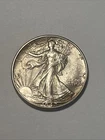 1942-D Denver Walking Liberty Half Dollar US 50c Silver Coin AU/BU Slider