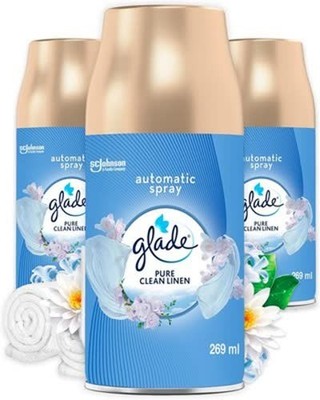 Glade Automatic Spray Nachfueller Pure Clean Linen Vorteil 3x269 ml