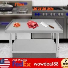 Commercial Work Table Work Table With Backsplash Prep Table For Kitchen, Laundry