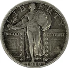 1919 Standing Liberty Quarter in a SAFLIP® - XF- (VF+++) Details Cleaned