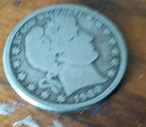 1900  O Barber Silver Half Dollar     Good Condition