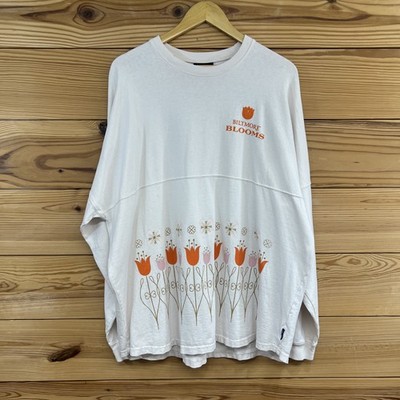 Spirit Jersey Biltmore House Womens XL Biltmore Blooms Orange Tulips Spellout B2
