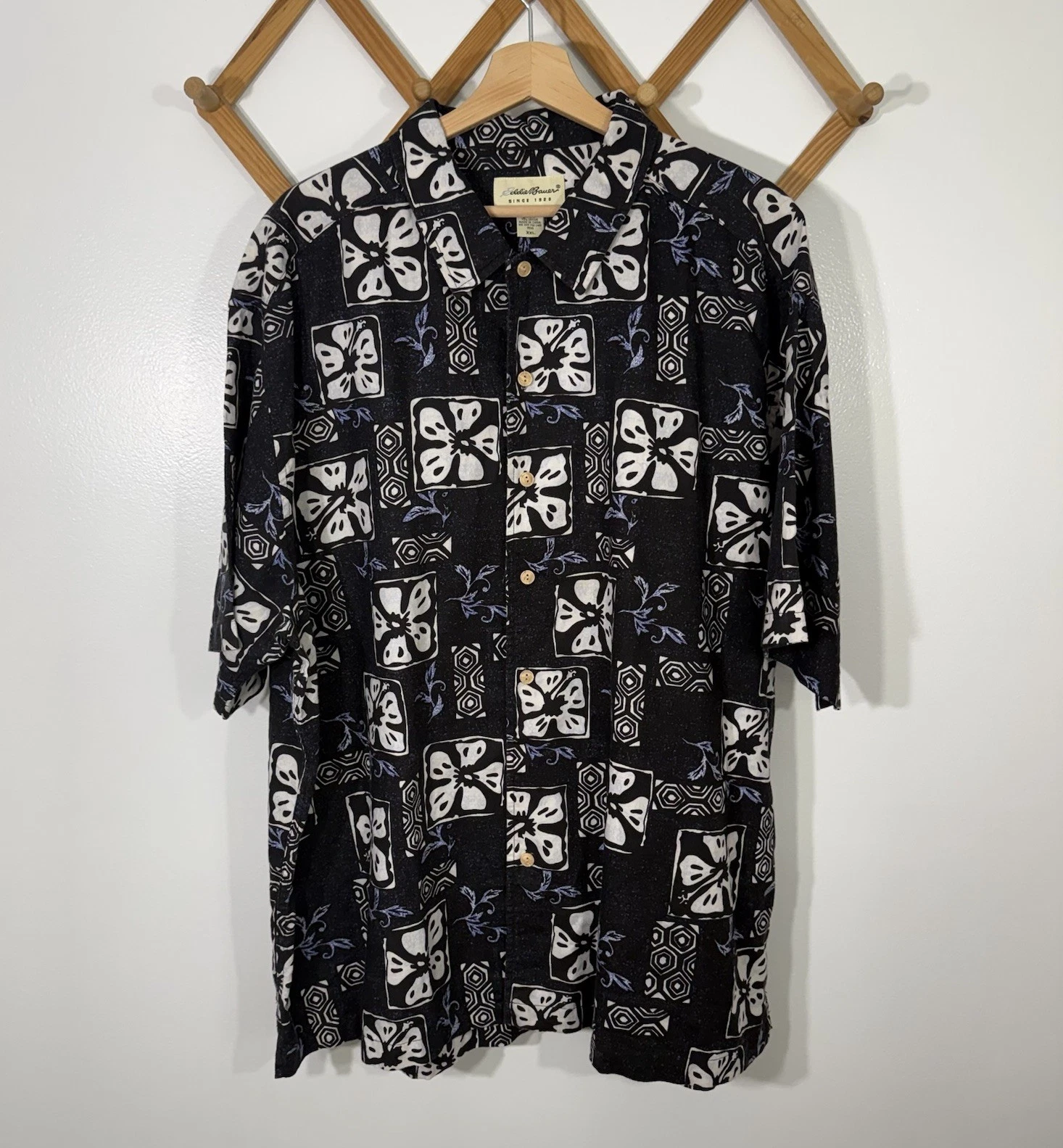 Eddie Bauer Vintage Linen Shirt Hawaiian XXL