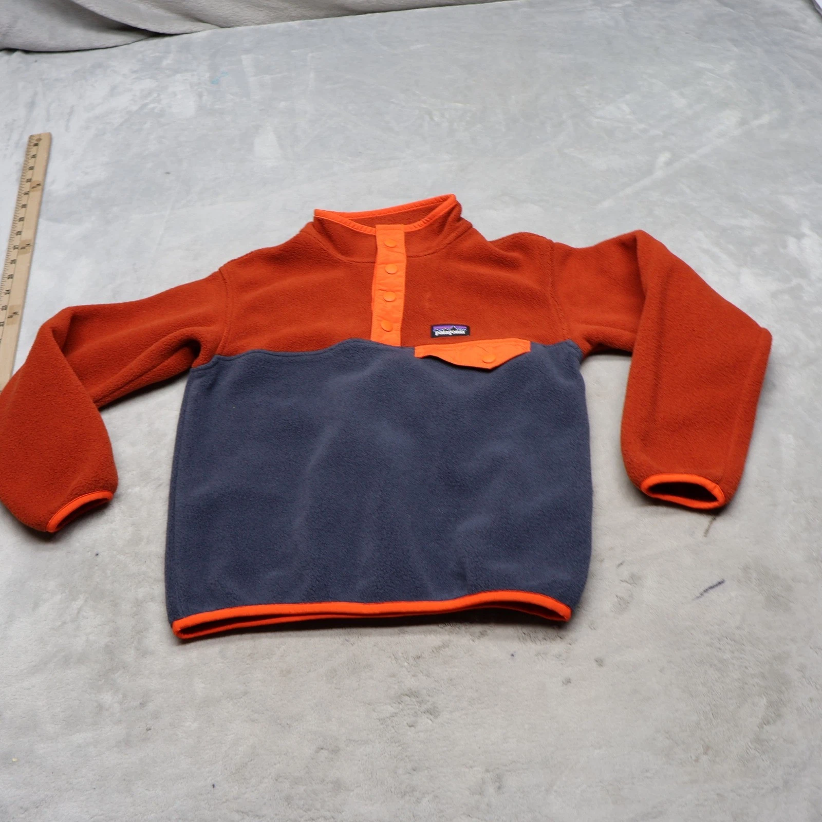 Patagonia Jacket Kids XS 5/6 Gray Synchilla Snap-T Fleece Pullover Lightweight