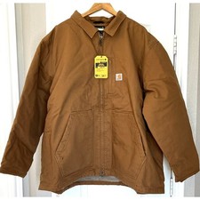 Carhartt Sherpa Lined Washed Duck Coat 4XL Loose Fit 104293 IRREGULAR NWT