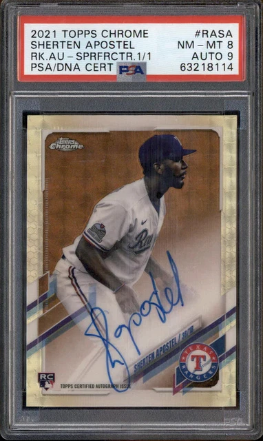 2021 Topps Chrome Rookie Auto Superfractor #RASA Sherten Apostel RC 1/1 PSA 8