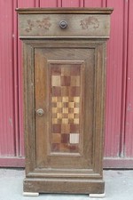 COMODINO VECCHIO INTARSIATO CAPPUCCINO LUIGI FILIPPO