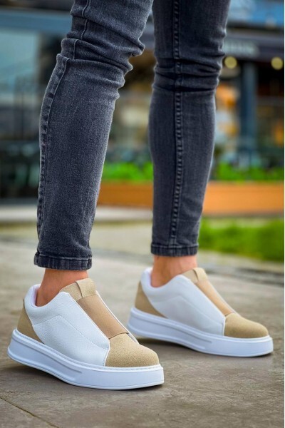 KB-007 Hombre Alto Suela Individual Cinta sin Cordones Zapatillas Zapatos
