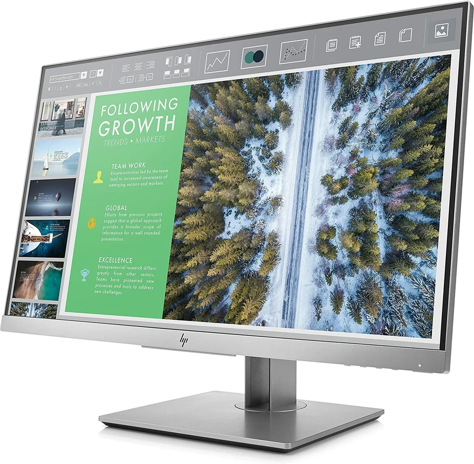 HP EliteDisplay E243 | 24" Monitor | HD IPS Screen | Silver | 1FH47A8 - Image 2 of 4