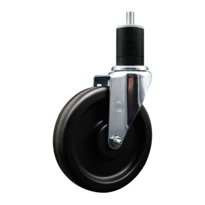 6 Inch Phenolic Wheel Swivel 1-3/4 Inch Expanding Stem Caster SCC