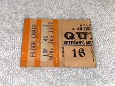 QUEEN 1977 CONCERT TICKET STUB New Haven Veterans Memorial Freddy Mercury USA