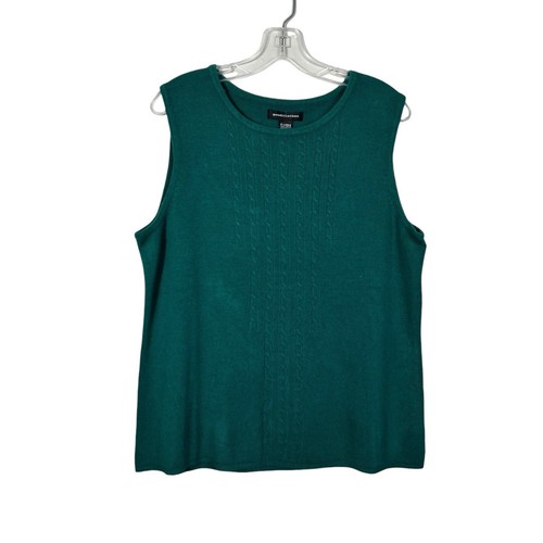 Goodclothes Women's Emerald Green Lightweight Knit Sleeveless Shell Blouse NWT