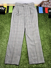Jos a bank women dress pants 100% wool glen plaid size 6 made in usa