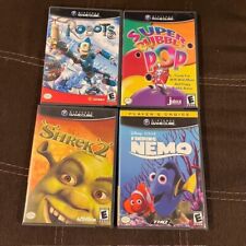 GameCube Lot of 4 Games Robots, Super Bubble Pop, Shrek 2, Finding Nemo