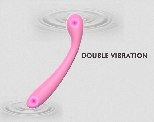 Automatische Heizung Vibrierend Massagegerät Dual End Zauberstab Wasserdicht USB Wiederaufladbar - Bild 3 von 10