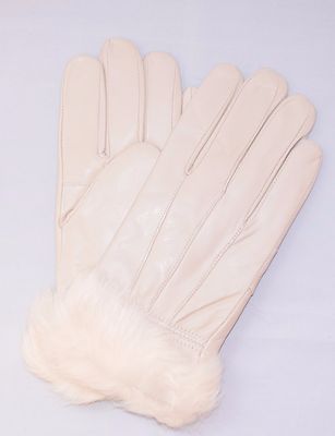 LADIES FASHION LUXURY WOMEN GLOVES SOFT LEATHER WINTER DRIVING WARM FUR  GLOVES UK