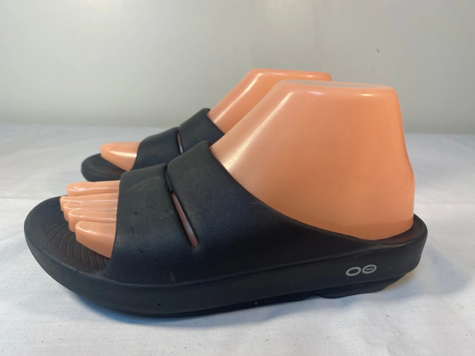 OOFOS OOhaa Sport Slide Sandals Women's Black Slip On M4 W6