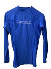 O'Neill Men's Basic Skins UPF 50 Long Sleeve Rash Guard Shirt Blue 3342 Size M