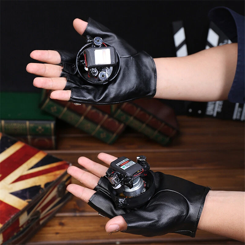 Guantes láser giratorios automáticos rojo verde vórtice accesorios para espectáculo de escenario para bar club DJ fiesta Foto 2 de 4