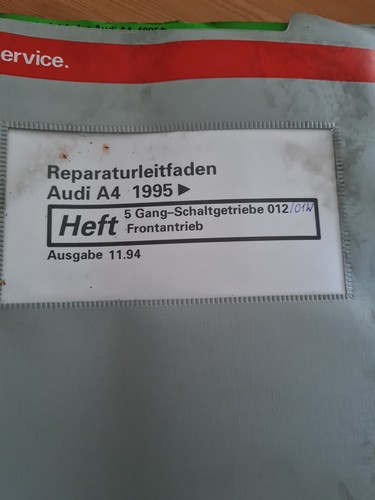 Reparaturleitfaden 5 Gang Schaltgetriebe 012 / 01W Frontantrieb Audi A4 1995 >
