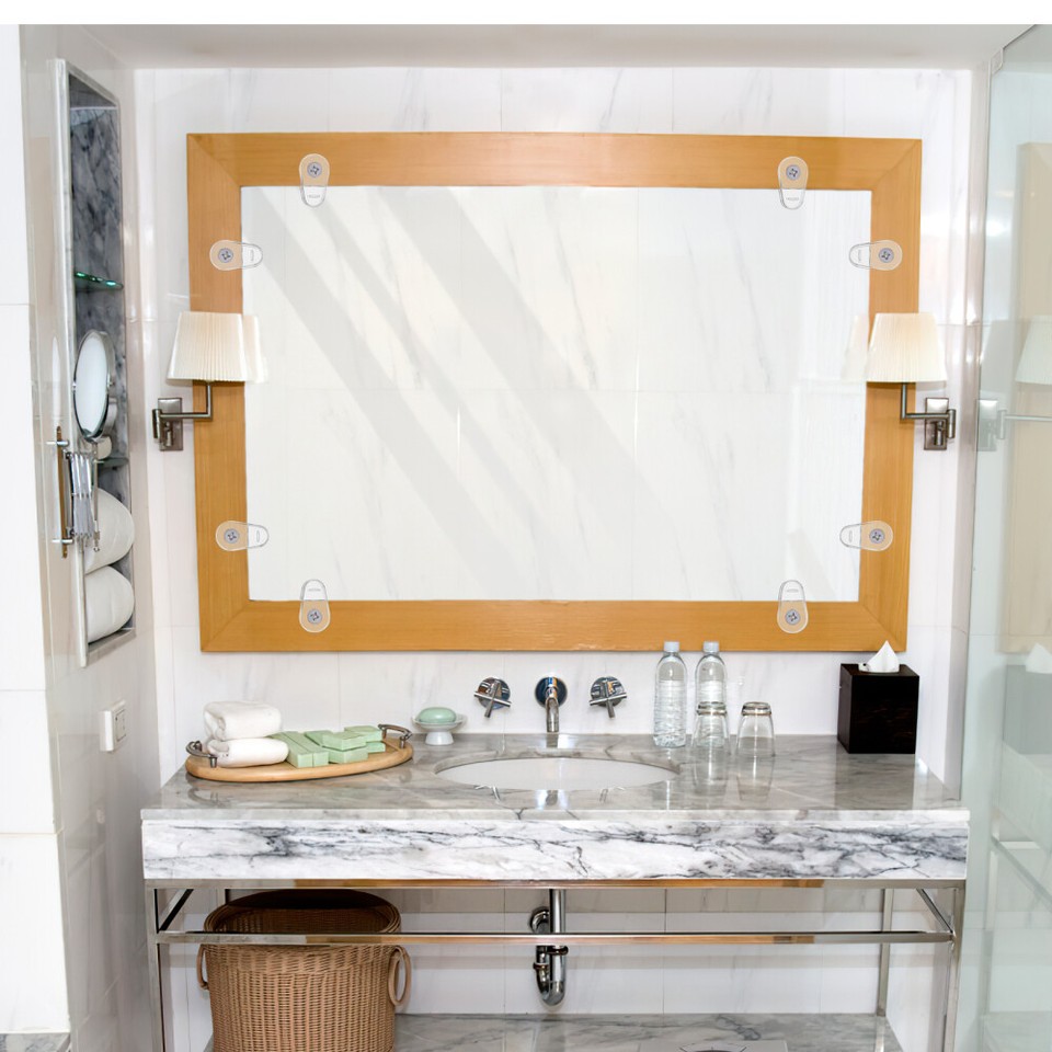 20 Pcs Glass Door Retainer Clips for Doors Mirror Hanging