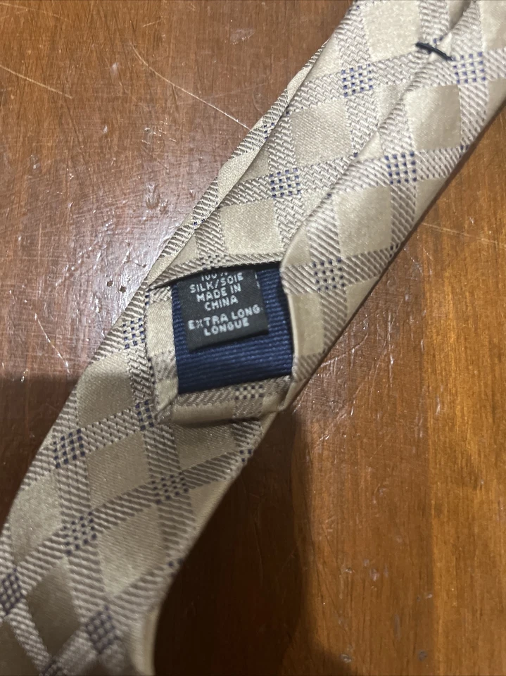 Галстук мужской Michael Kors - удлиненный - 100% шелк. Бежевый # RN 121148. CA 50900 - Изображение 4 из 4