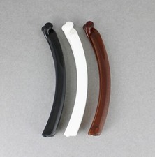 Brown White Black set pack of 3 small banana skinny hair clips comb curved