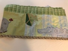 Lambs  Ivy Jungle Animal Print Nursery Window Valence Curtain 100 Cotton