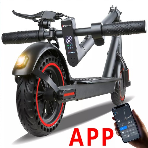 ADULT ELECTRIC SCOOTER 350W LONG RANGE 30KM HIGH SPEED 20MPH +APP Birthday Gift - Picture 12 of 16
