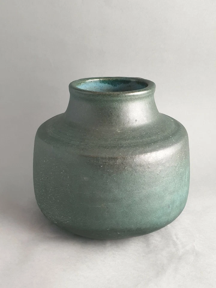 VASE KERAMIK KRUG SIGNIERT Radmarke VINTAGE GRÜN MID CENTURY GERMANY WGP GRÜN - Bild 4 von 4