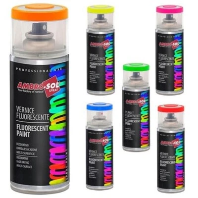 AMBROSOL Vernice Fluorescente Spray AMBRO-SOL Smalto in Bomboletta Disponibili 6 colori