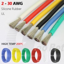 Flexible Silicone Wire Cable 2/6/8/10/12/14/16/18/20/22/24/26/28/30AWG HIGH TEMP