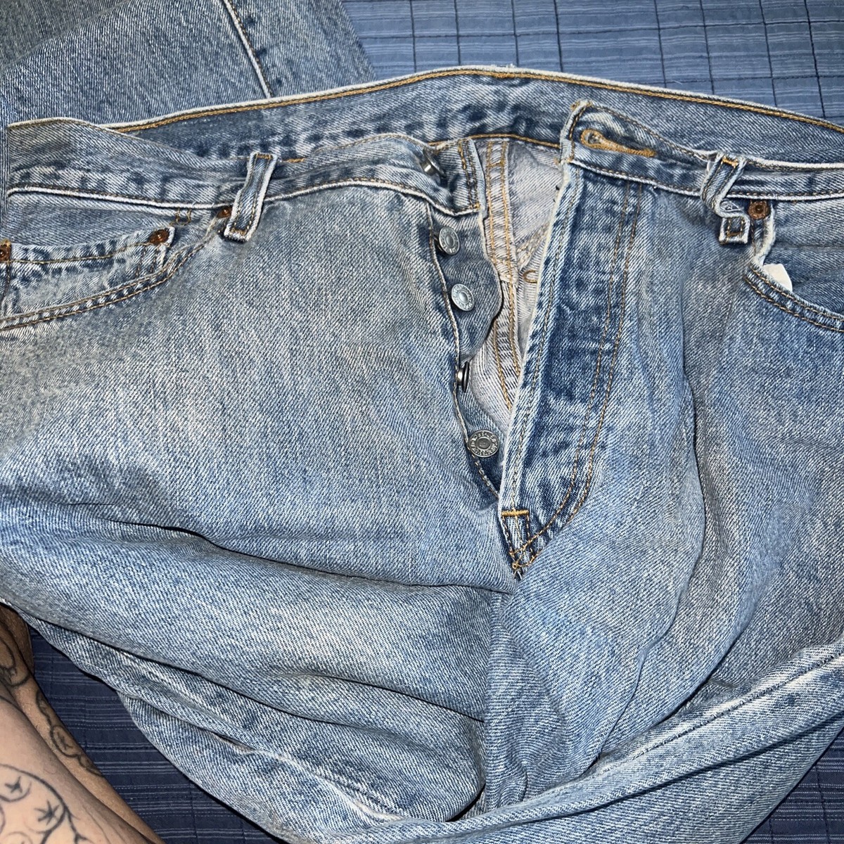 Levi’s Vintage Denim Vintage Levis Jeans Mens 34x34 (32x33) Denim 506 Made USA Orange