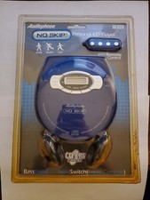 Audiophase CD Player CD313B Blue  Remote Control  Headphones New