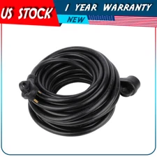 50 Foot 30 Amp RV Extension Cord Power Supply Cable Trailer Motorhome Camper