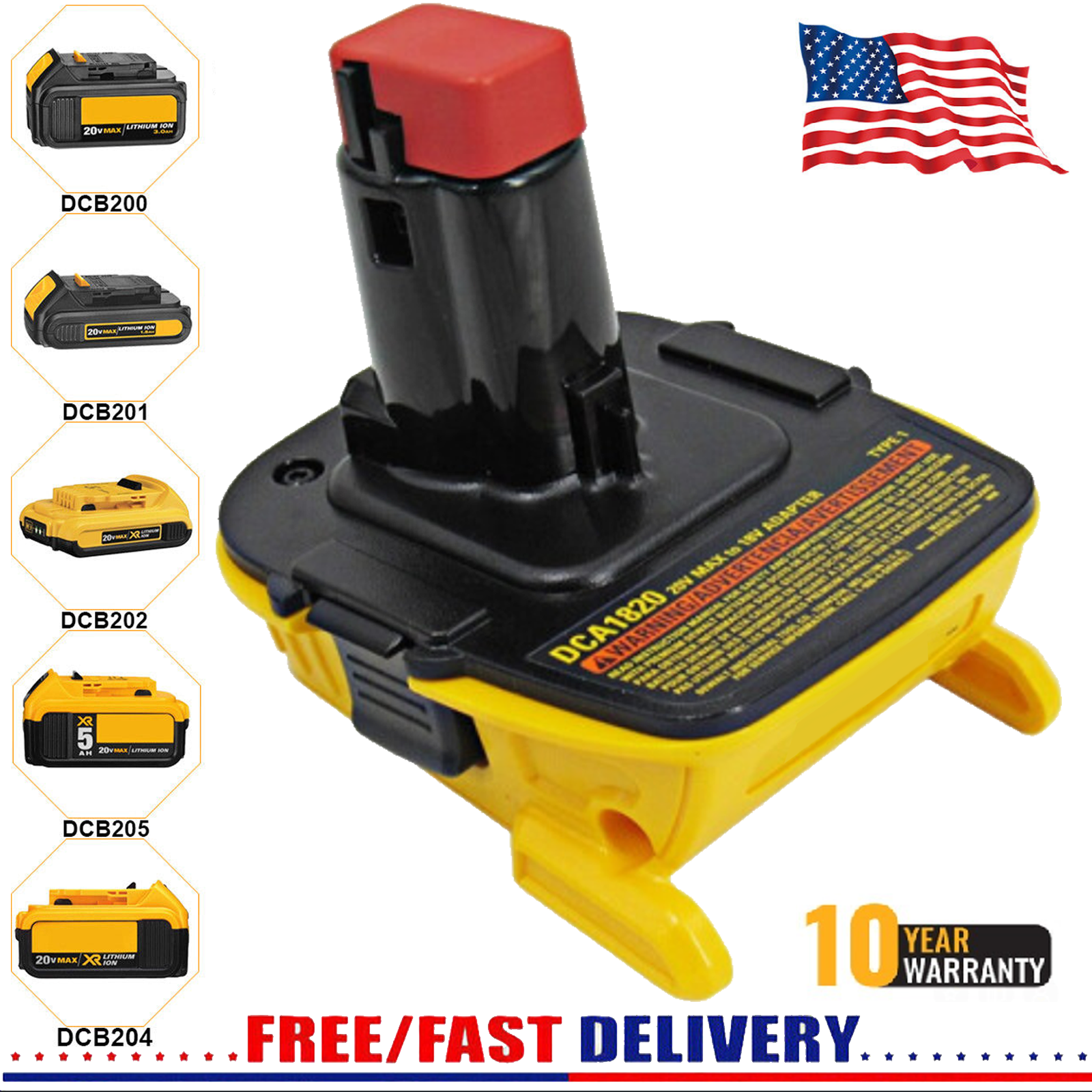DEWALT 18V to 20V Max Battery Adapter for Li-Ion Power Tools and Drills