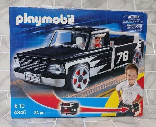 Vintage 2009 Playmobil 4340 Pickup Truck & Minifig Action Figure NEW 24 Piece 6-