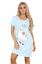 Womens Night Dress Nightshirt Nightie  Short Nightwear Pyjamas Dress T Shirt Top