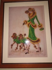 Quadro ricamato con le perline Buona idea per regalo Ottimo decorazione