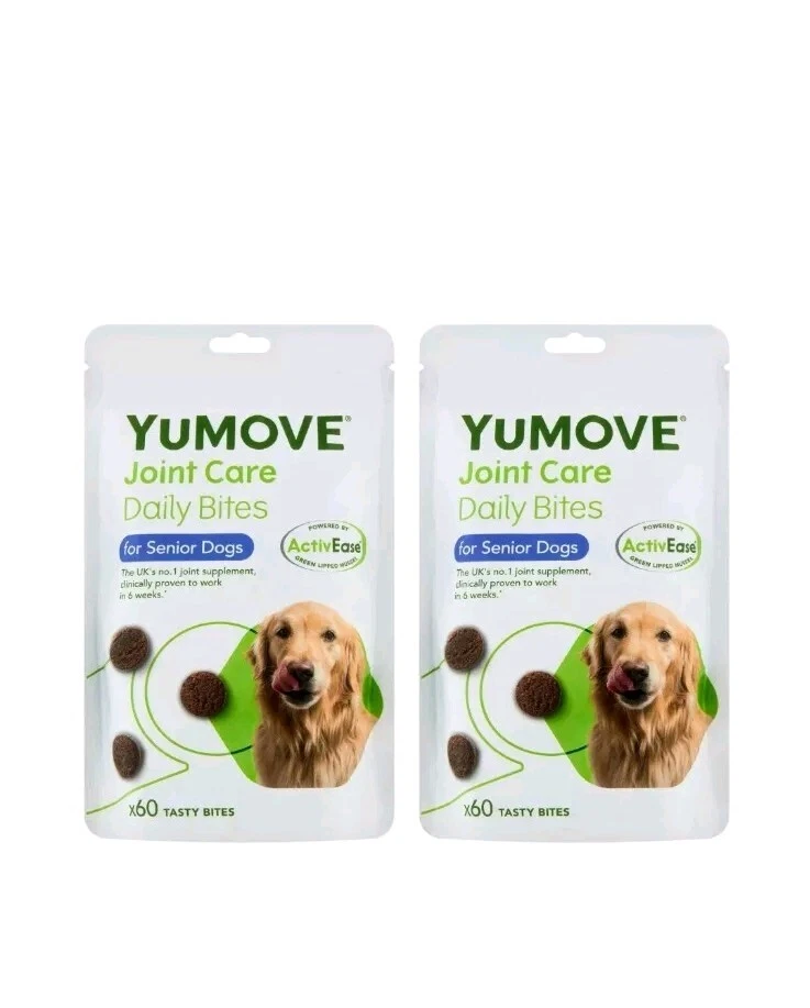 2 x Yumove Joint Care Daily Bites for Senior Dogs Tasty Bites x 60 150g