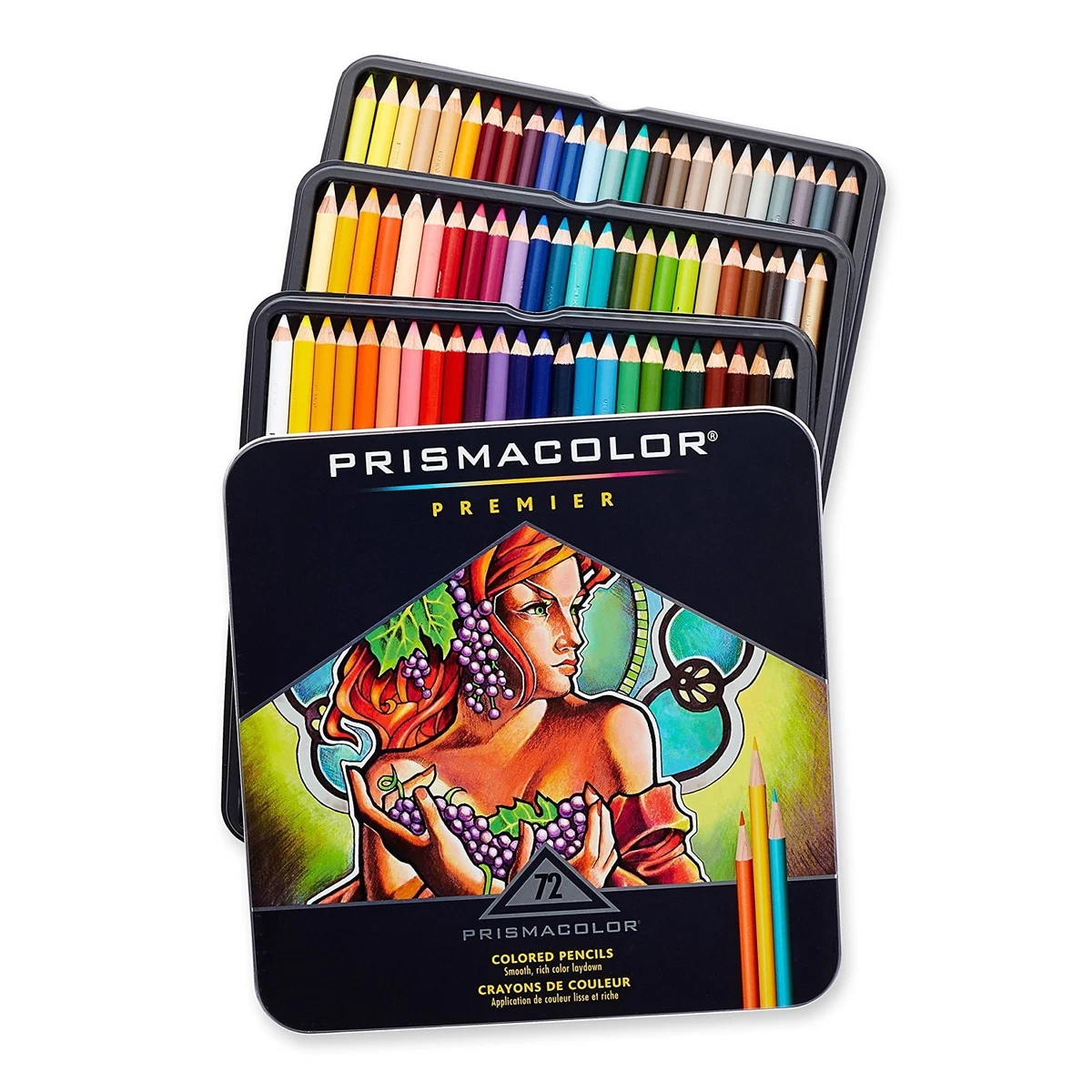 Prismacolor Premier Colored Pencils Soft Core 72 Pack Out Side Box Is Dent It