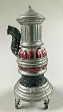 Spielzeug antiker Miniatur Stuben Ofen Kanonenofen Zinn Puppenstube -haus ~1900