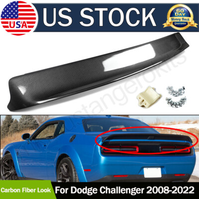Carbon Look Hellcat Style Rear Trunk Spoiler Wing For Dodge Challenger 2008-2022