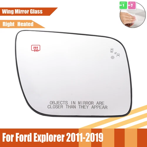 Right  Mirror Glass With blind spot Heated function For Ford Explorer 2011- 2019