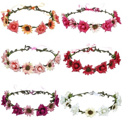 blumen haar schmuck kranz haarreif bluten festival hippie vintage wiesn dirndl