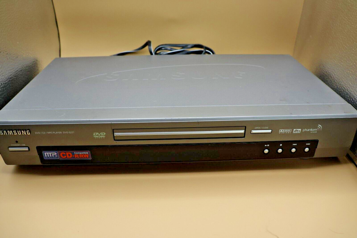 Samsung DVD CD MP3 Player DVD-S221 Silver w/ Remote Vintage | eBay