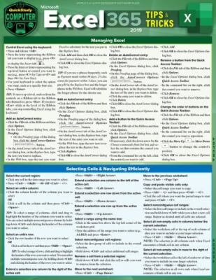 Microsoft Excel 365 Tips & Tricks 2019: A Quickstudy Laminated Software Referenc