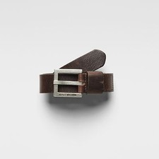 NWT Mens G-Star Raw Duko Leather Belt Dark Br...