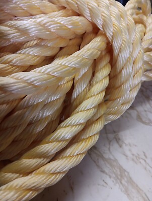3/4'' x 200 ft. Twisted Polypropylen rope. High Quality. Light Yellow . US Made
