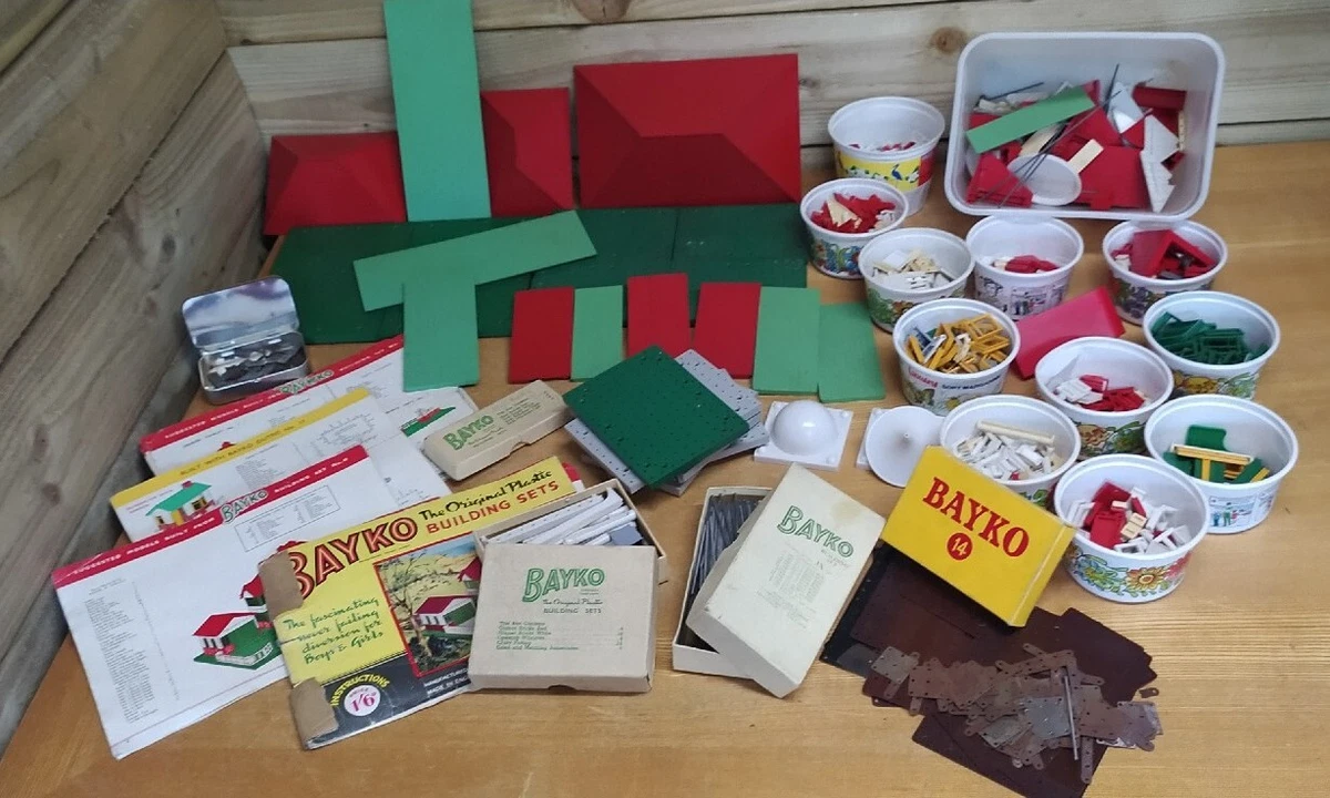 Huge Bayko Building Set Bundle Job Lot Vintage 50s 60s Toy 100s Of Bits